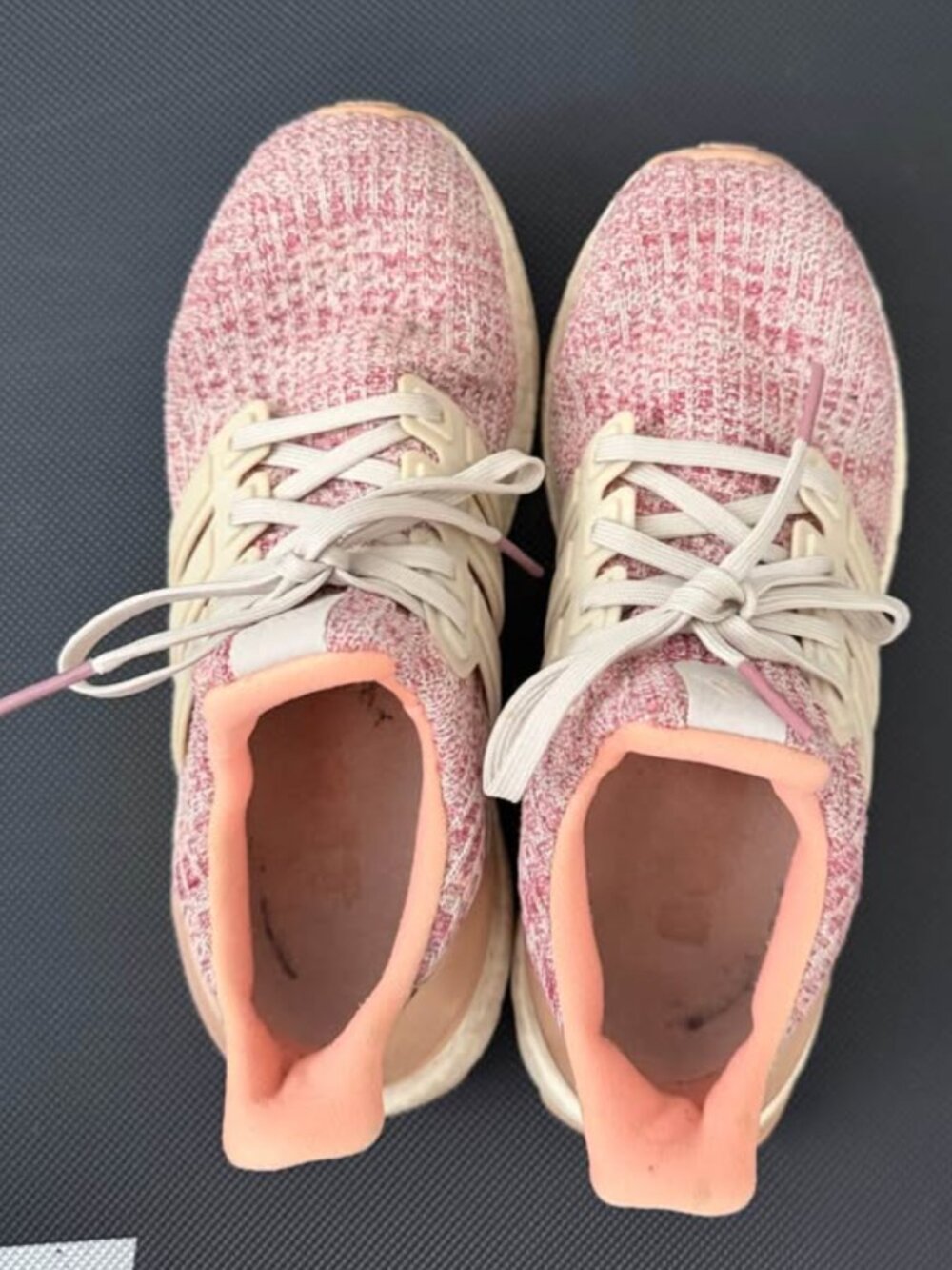Adidas Ultraboost in Chalk Coral Fits kids sz 4 or womens sz 6
